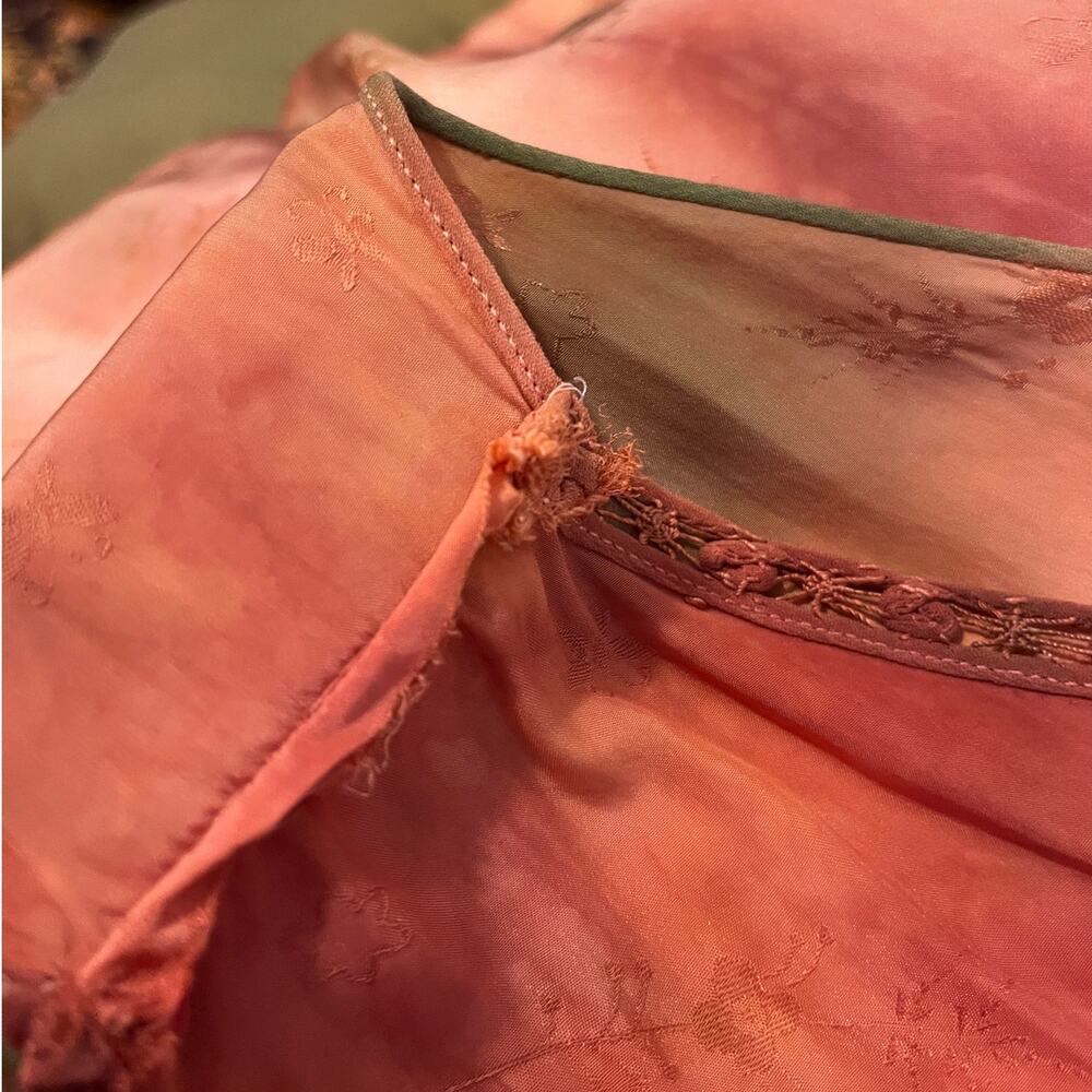 Vintage 30s Bias Cut Satin Slip Dress | Hand-Dyed Gown | Art Deco Lingerie | S/M - Picture 10 of 10